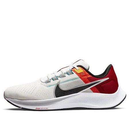 Nike Air Zoom Pegasus 38 DQ4499-101 Men's Cream Red Black Running Shoes XXX469 (9.5)