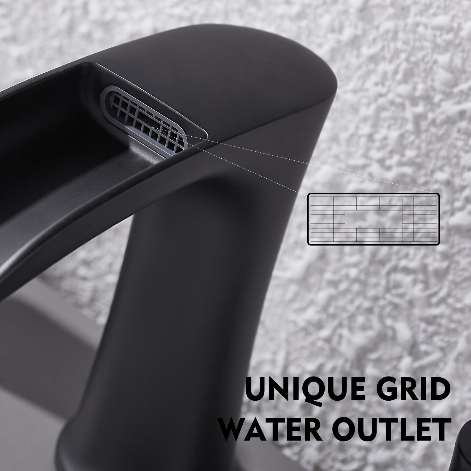 Matte Black Bathroom Faucet,8 inch Widespread Bathroom Faucet,Yundoom,Sink Faucet Bathroom 3 Hole,2 Handle Bathroom Faucet,Bathroom Sink Faucet with Drain,Faucet for Bathroom Sink.
