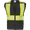 Black, variant on Ironwear 1287 Standard Polyester Mesh Safety Vest w/ Zipper & Radio Clips