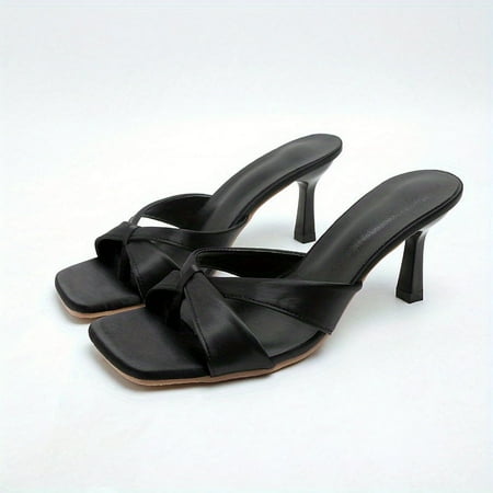

SHYPM Women s Versatile and Stylish Open Toe High Heels Cross Strap Stiletto Heel Mule Sandals-41