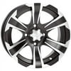 Matte Black w/Machined 12x7, 4/110, 5+2 ITP SS312 Alloy Aluminum Wheel -
