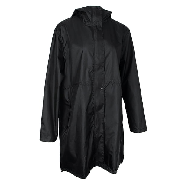 Chaqueta Larga Impermeable Al Aire Libre Con Capucha Impermeable Ligera Para Mujer L Negro Sunnimix Chubasquero de mujer