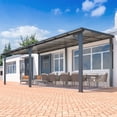 thumbnail image 1 of YODOLLA Gazebo Mural 20'x10 Pieds, Toit Rigide Robuste - Abri Extérieur Blanc - Noir, 1 of 8