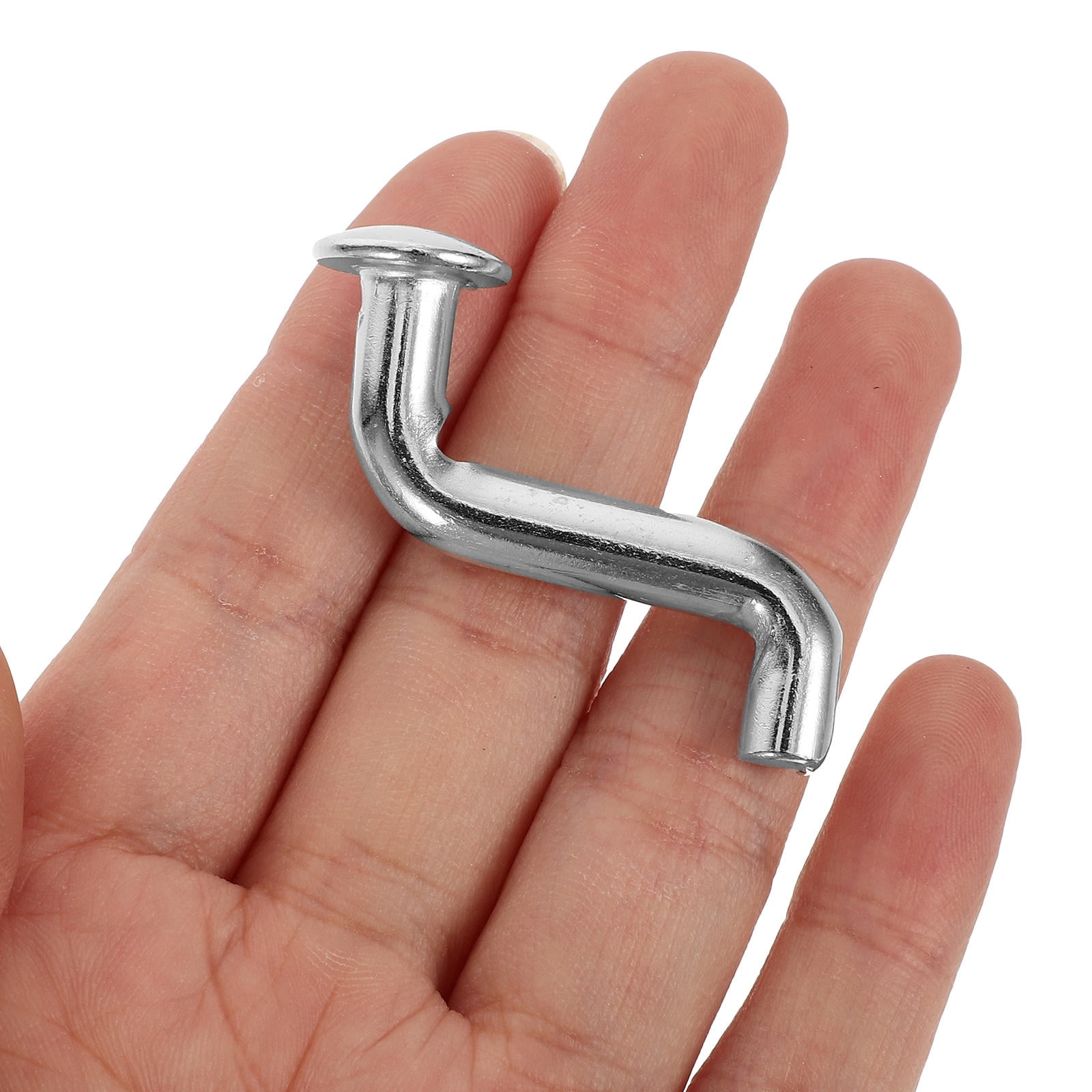 PBPBOX Durable Iron Pallet Rack Hooks Plated Silver Safety Locking for Warehouse Use 50Pcs