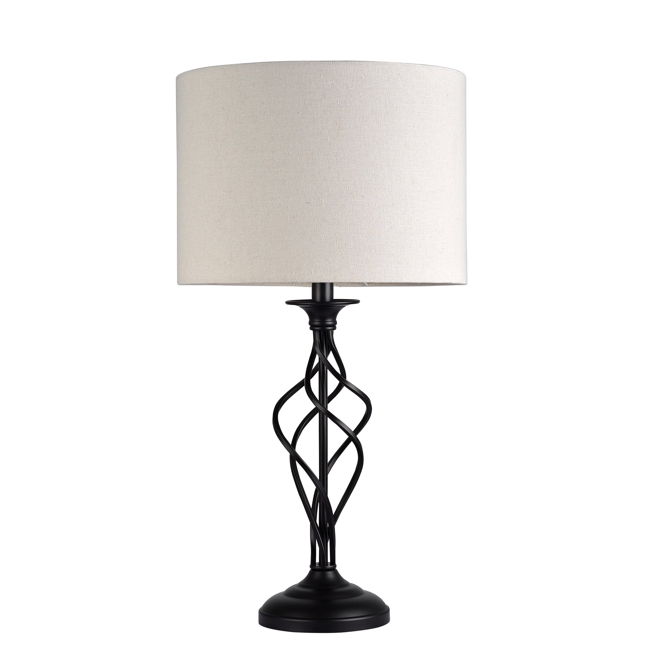 Better Homes & Gardens 19" Black Metal Cage Table Lamp Base with Transitional Design