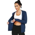 thumbnail image 5 of NELEUS Womens UPF 50+ Hooded Athletic Jackets High Collar Full Zipper with Thumb Holes Ponytail Hole and Pockets,Navy Blue,US Size L, 5 of 8