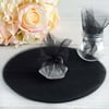 BalsaCircle 25 Black 9" Tulle Circles Wedding Party Baby Shower FAVORS