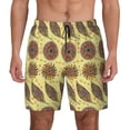 thumbnail image 3 of Uemuo Bohemia Pattern Mens Swim Trunks Quick Dry Board Shorts with Mesh Lining, Stretch Beach Shorts Quick Dry No-Chafing Board Shorts-X-Large, 3 of 9