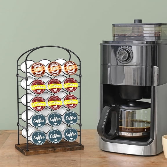 30 Pods Coffee Pod Holder Organizer - Space-Saving K Cups Holder for Coffee Bar, Home/Office Kitchen Counter