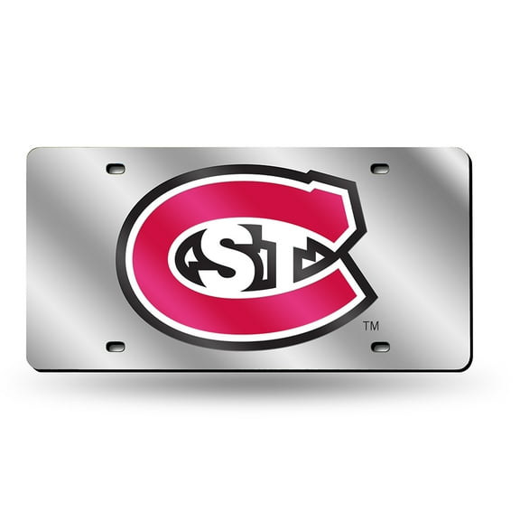 St Cloud State Huskies Mirrored Laser Cut License Plate Laser Tag