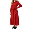 thumbnail image 2 of Women's Nun Costume Long Sleeve Clergy Dress Maxi Length with Waist Tie and Collar for Halloween Cosplay Theatrical Roleplay Outfit Religious Habit Dress Up, 2 of 6