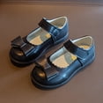 thumbnail image 2 of YunPes Girls Mary Jane Shoes Scalloped Edge Hook and Loop Strap Flats Soft Comfy School Uniform Dress Shoes for Little/Big Kids, 2 of 5
