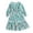 Green, variant on Girls Flower Girl Dress Floral Floral Print Dress Long Sleeve Romper for Casual Photography Party Picnic Spring Summer Fall Outfits Kids Dresses for Girls 7-8 Years