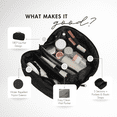 thumbnail image 4 of Quilted Makeup Bag Organizer – Hynes Eagle – Black, 4 of 9
