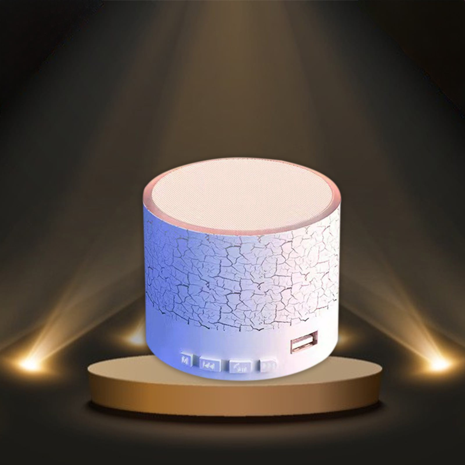 3 Set of Small Crack Bluetooth Speaker Outdoor Portable Subwoofer Wireless Small Speaker Home Desktop Luminous Mini Speaker