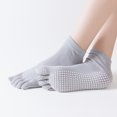thumbnail image 1 of Yoga Socks Open Toe Open Back Professional Dispensing Women Yoga Five Finger Socks Toe Socks, 1 of 5