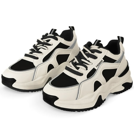 STOBOK Durable Leather Women Sneakers Comfortable Athletic Shoes with Exquisite Craftsmanship Assorted Color
