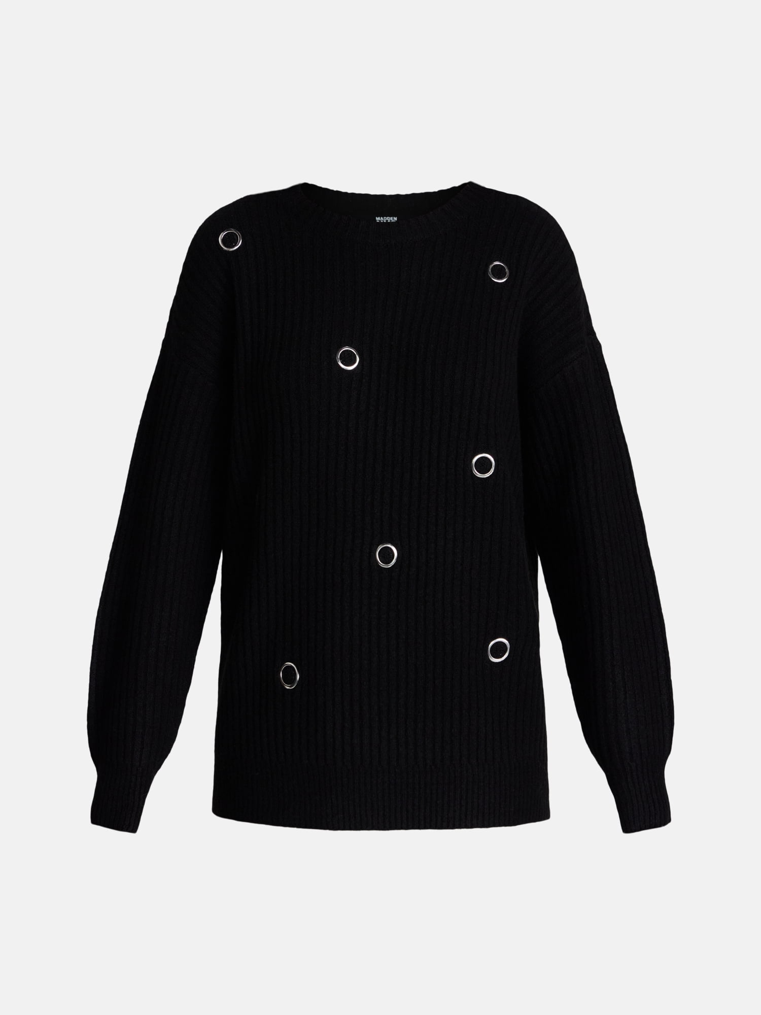 Madden NYC Women's Grommet Sweater with Long Sleeves, Midweight, Sizes XXS-XXL