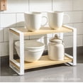 thumbnail image 4 of Estante organizador de cocina Home Tosca - Estante de almacenamiento para encimera - Acero + madera, 4 of 5