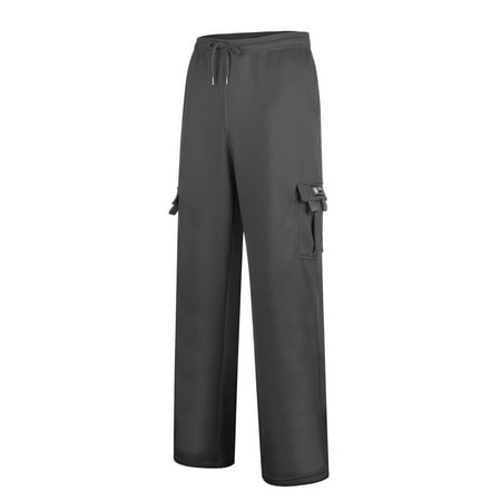 

ZMHEGW Cargo Pants Women High Waist Wide Leg Lounge Smocked Elastic Waist Loose Comfy Pajama Pockets Trousers For Womens