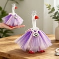 thumbnail image 6 of Gumesh Rainbow Porch Goose Outfit Goose Outfit Lawn Geese Costume Clothes Pearl Tie Fits 23" Cement Geese Statue for Pride Month Outdoor Garden Yard Patio Art Decor, 6 of 7