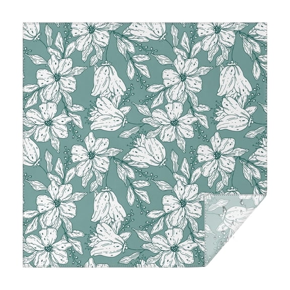 42x42 Inch Waterproof Square Tablecloth, Thickened Polyester Table Cover for Dining & Parties, Floral Print
