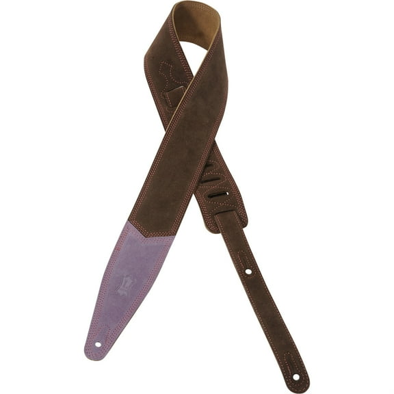 Levy's Leathers MSTT317WH-SLA 2 1/2" Suede Leather Guitar Strap, Slate