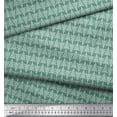 thumbnail image 2 of Soimoi Green Poly Georgette Fabric Tribal Stripe Print Fabric by the Yard 42 Inch Wide, 2 of 3