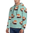 thumbnail image 3 of Fotbe Men's Hoodie with Fox Pattern - Kangaroo Pocket Pullover Hooded Sweatshirt, Perfect for Daily Wear, Travel, and Home-Small, 3 of 7