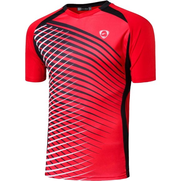Sportides T-Shirts Respirants à Manches Courtes pour Grands Garçons LBS708 Rouge TG