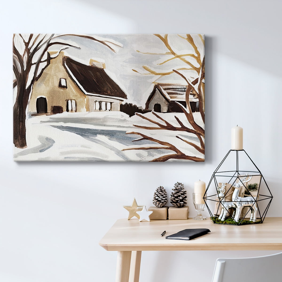 Winter Cottage II- Gallery Wrapped Canvas