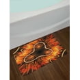 thumbnail image 2 of Fractal Bath Mat, Abstract Electromagnetic Waves Textured Dynamic Effects Artful Graphic Image, Non-Slip Plush Mat Bathroom Kitchen Laundry Room Decor, 29.5 X 17.5 Inches, Vermilion Brown, Ambesonne, 2 of 2