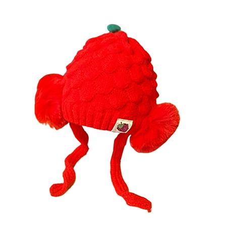 

Trayknick Baby Hat Windproof Solid Color High Elasticity Ultra-Thick Wear Resistant Keep Warm Cotton Winter Warm Toddler Beanie Hat Baby Bonnet Gift for Kids