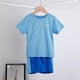 thumbnail image 4 of Gibobby Conjunto para bebé Niñas Conjunto de ropa deportiva de 2 uds de malla transpirable de Color de retazos de manga corta para niños pequeños y Niñass(Azul claro, 18-24 Meses), 4 of 5