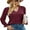 Wine Red, variant on Charmo Women’s Lace Long Sleeve Blouses Tops Dressy T Shirts Loose Casual Shirts