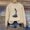 Beige, variant on Womens Halloween Witch Graphic Sweatshirts Long Sleeve Mock Neck Holiday Casual Pullover Tops
