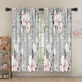thumbnail image 5 of Blackout Kids Curtains,Pioneer Flower Floral Print Pattern Childrens Insulated Curtains Set Of 2,Bedroom Essentials,Toddler Room Decor 52"x63", 5 of 5