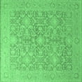 thumbnail image 1 of Ahgly Company Indoor Square Oriental Emerald Green Traditional Area Rugs, 7' Square, 1 of 4