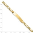 thumbnail image 3 of 14k Polished ID with Semi-Solid Figaro Bracelet in 14k Yellow Gold, 3 of 3