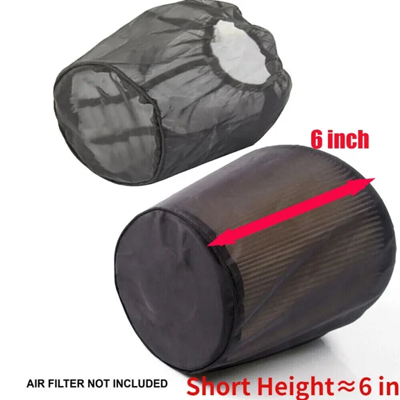 Universal Cold Air Intake Filter Wrap Mesh Conical Sock Cover Dust Proof 6inch