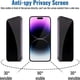thumbnail image 2 of Protector de pantalla de privacidad para móvil, cristal templado antiespía para Apple 8 Plus SE 2022, IPhone 15, 14, 11 Pro, XS, Max, X, XR, 13, 12, Mini, 1-5 uds., 2 of 3