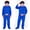 Blue, variant on Big Mouth Cute Cartoon Full‑Zip One‑Piece Jumpsuit, Plush Home Loungewear Pajamas with Hand Comb for Party Costume (Red S)