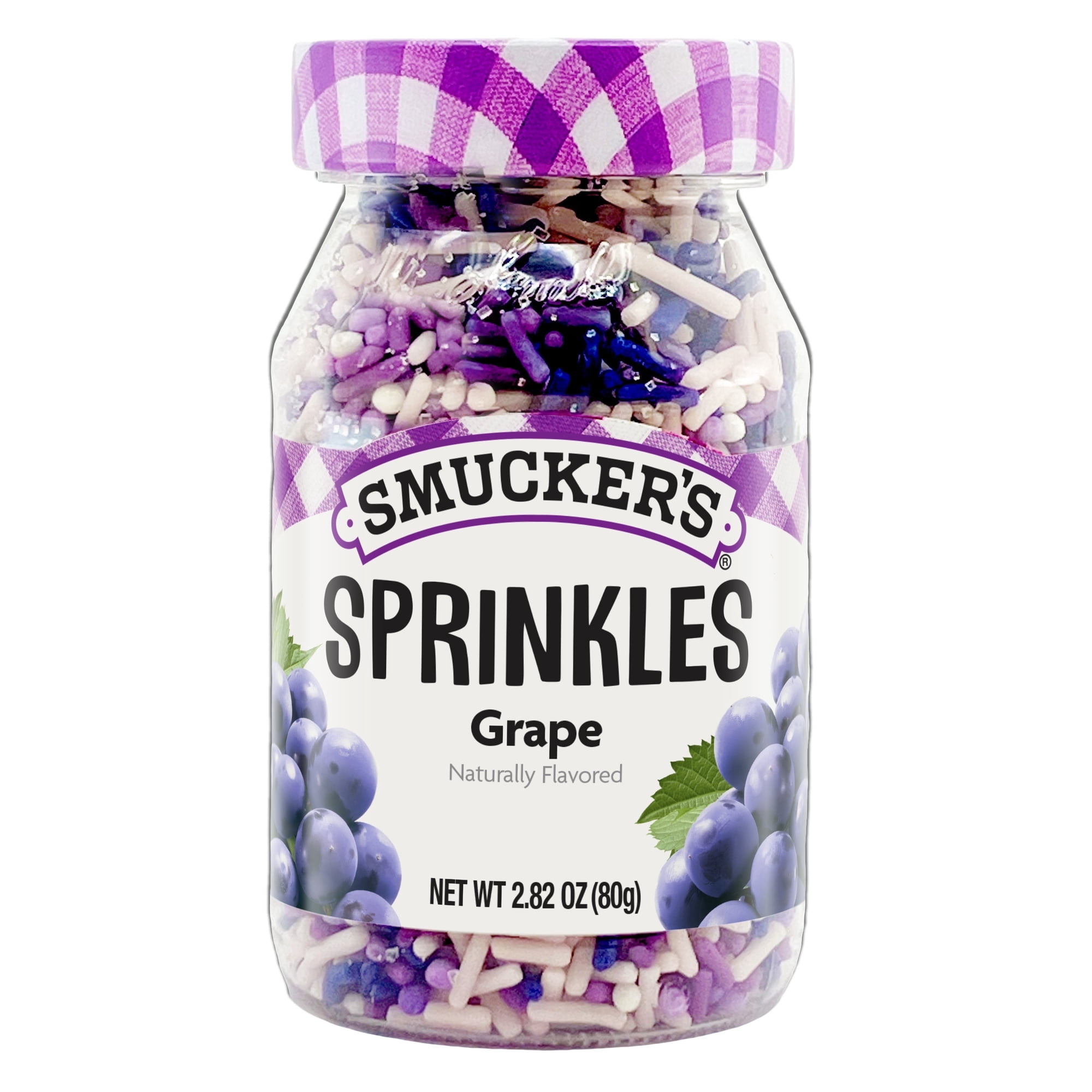 Smuckers and Jif Sprinkles Set of 4 - Peanut Butter, Strawberry, Grape, Peanut Butter/Chocolate - Toppings for Cupcakes, Cookies, Ice Cream