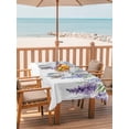 thumbnail image 2 of Outdoor Tablecloth with Umbrella Hole for Patio/Picnic/Party/Camping, Purple Weeping Flowers Waterproof Table Cloth Rectangle Table Cover Washable, Spring Floral Elegant Pastoral (52"x 70"), 2 of 8