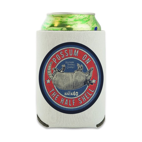 Back 40 Possum on the Half Shell Roadkill Can Cooler - Drink Sleeve Hugger Collapsible Insulator - Beverage Insulated Holder