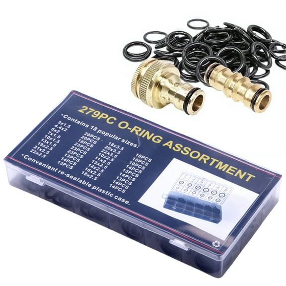 Zaxius 279 PCS Universal Metric O-Ring Kit Large O Ring O Rings Assortment Metric O Ring Kit Set for Various Car Auto Faucet Plumbing Pressure Washer Air or Gas Sealing Repair Resist Oil and Heat
