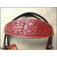 thumbnail image 4 of Western Horse Headstall Tack Bridle American Leather Mahogany Hilason, 4 of 6