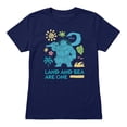 thumbnail image 2 of Disney Moana Land And Sea Are One Maui Women's T Shirt (Navy, S-XXL), 2 of 4