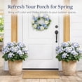 thumbnail image 4 of Spring Porch Refresh Hydrangea Artificial Flowers, 14" UV Resistant Faux Hydrangea Plants for Outdoor Decor, Realistic Fake Hydrangea for Porch Patio Garden Farmhouse, No Maintenance, 4 of 9