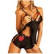 thumbnail image 1 of Mujeres Sexy Deep V Encaje Bordado Sexy Pijama Suspender Shorts Set Lencería Sexy Fridja fhjkhfk456365, 1 of 6